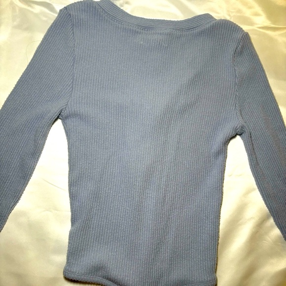 Yummy Sweater Co. Women Light Blue Bodysuit Size XS Soft - Picture 9 of 12